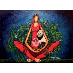 Shazly Khan, From Childhood With Love, 30 x 42 Inch, Acrylic on Canvas, Figurative Paintings, AC-SZK-159